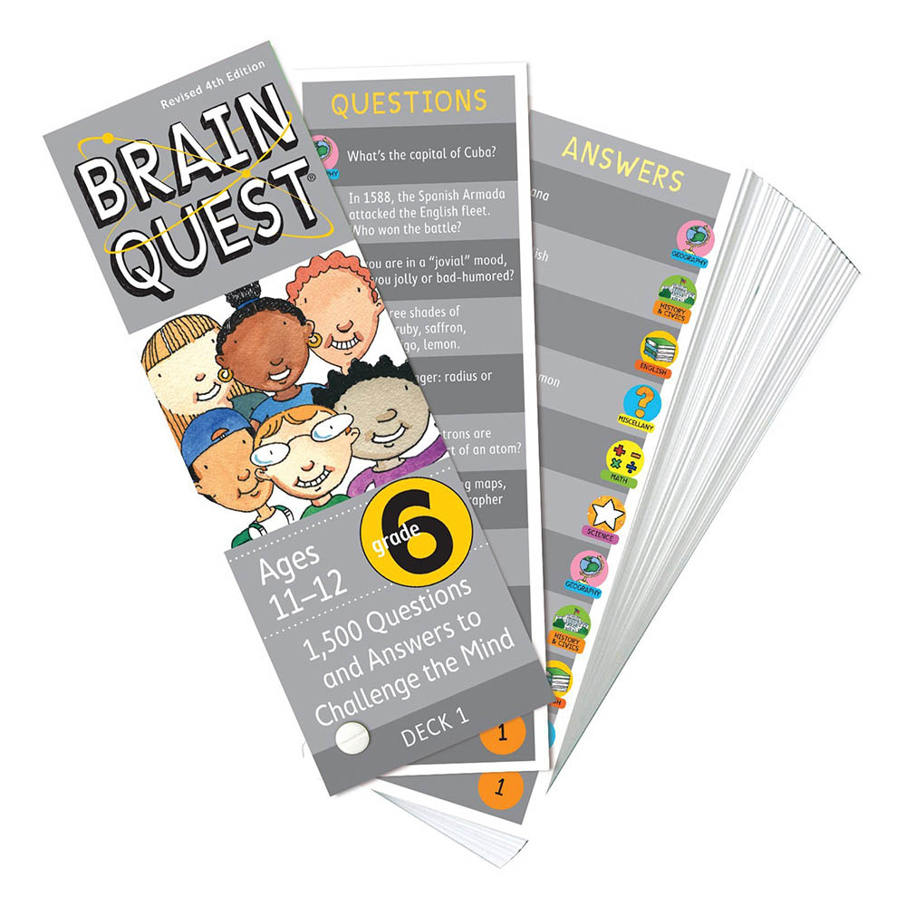 Brain Quest - Grade 6, 1500 Questions And Answers, 4Th Edition