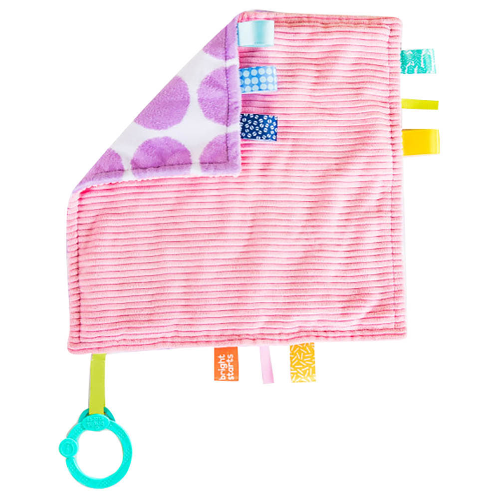 Bright Starts - Little Taggies 2 - Sided Blankie - Purple Dots