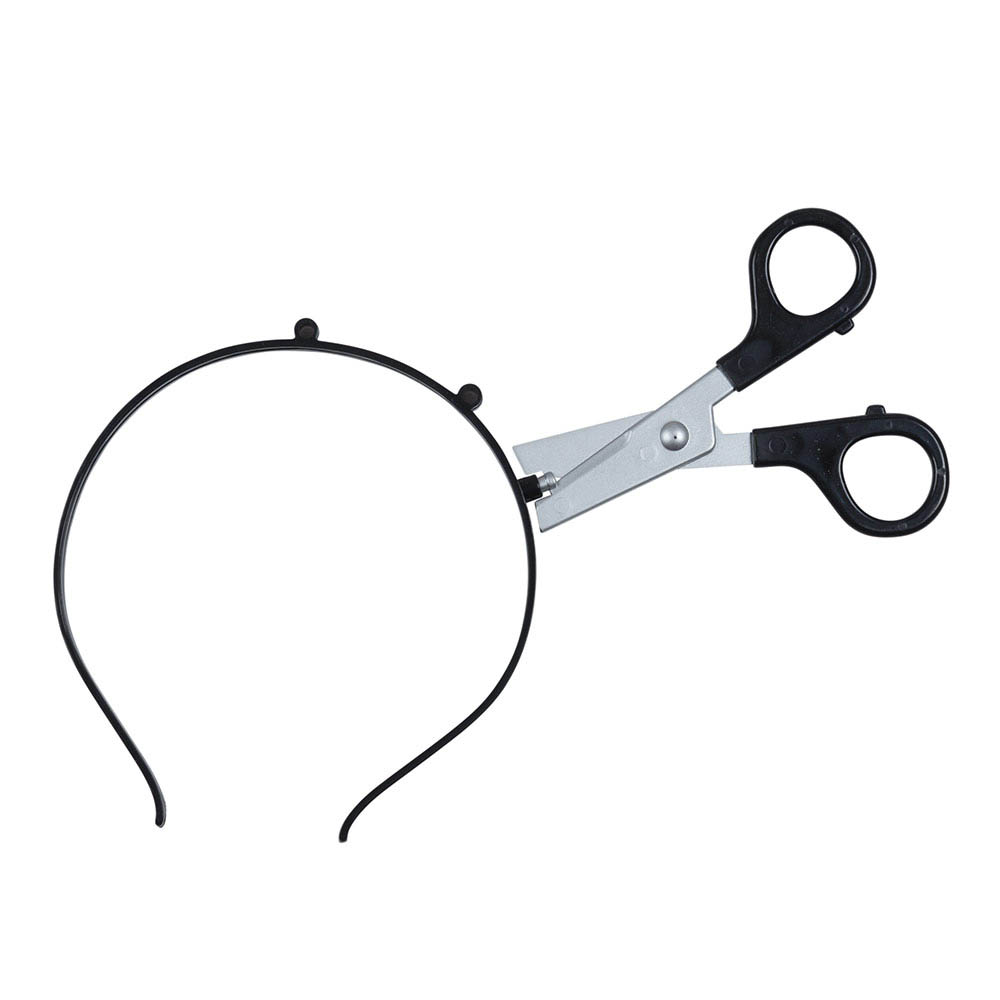Bristol Novelty - Scissor in Head Headband Halloween Accessory - Black