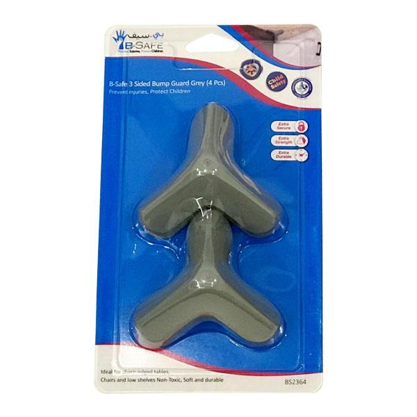 B-Safe 3 Sided Bump Guard Grey - 4 Pcs