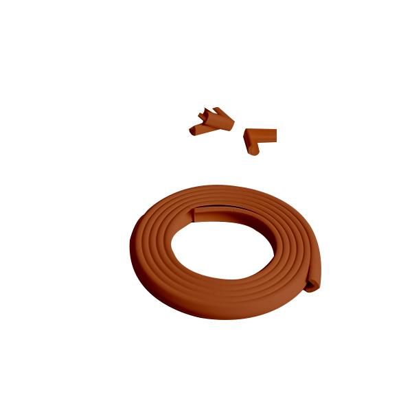 B-Safe Corner Protector Roll and Corner Cushion Set Brown