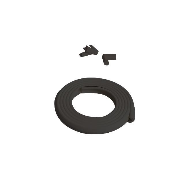B-Safe Corner Protector Roll and Corner Cushion Set Black