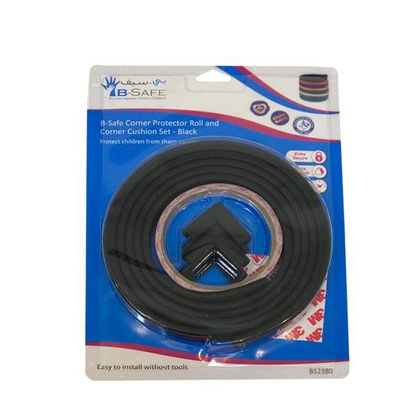 B-Safe Corner Protector Roll and Corner Cushion Set Black