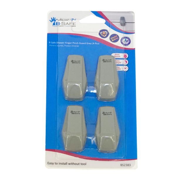 B-Safe Drawer Finger Pinch Guard Grey - 4 Pcs