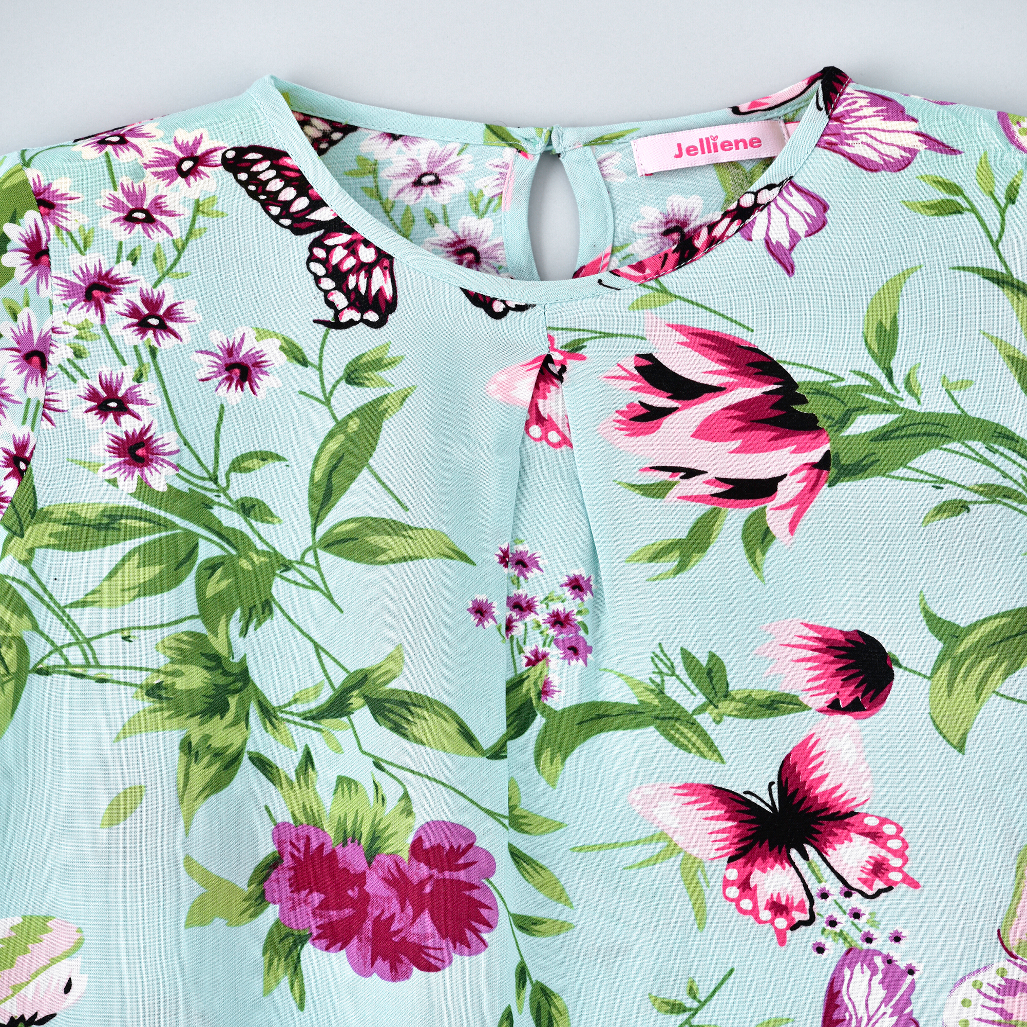 Jelliene Butterfly Print Woven Dress - 2-8 Years