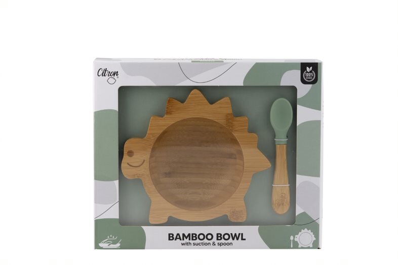 Citron - Organic Bamboo Bowl - Dino Green