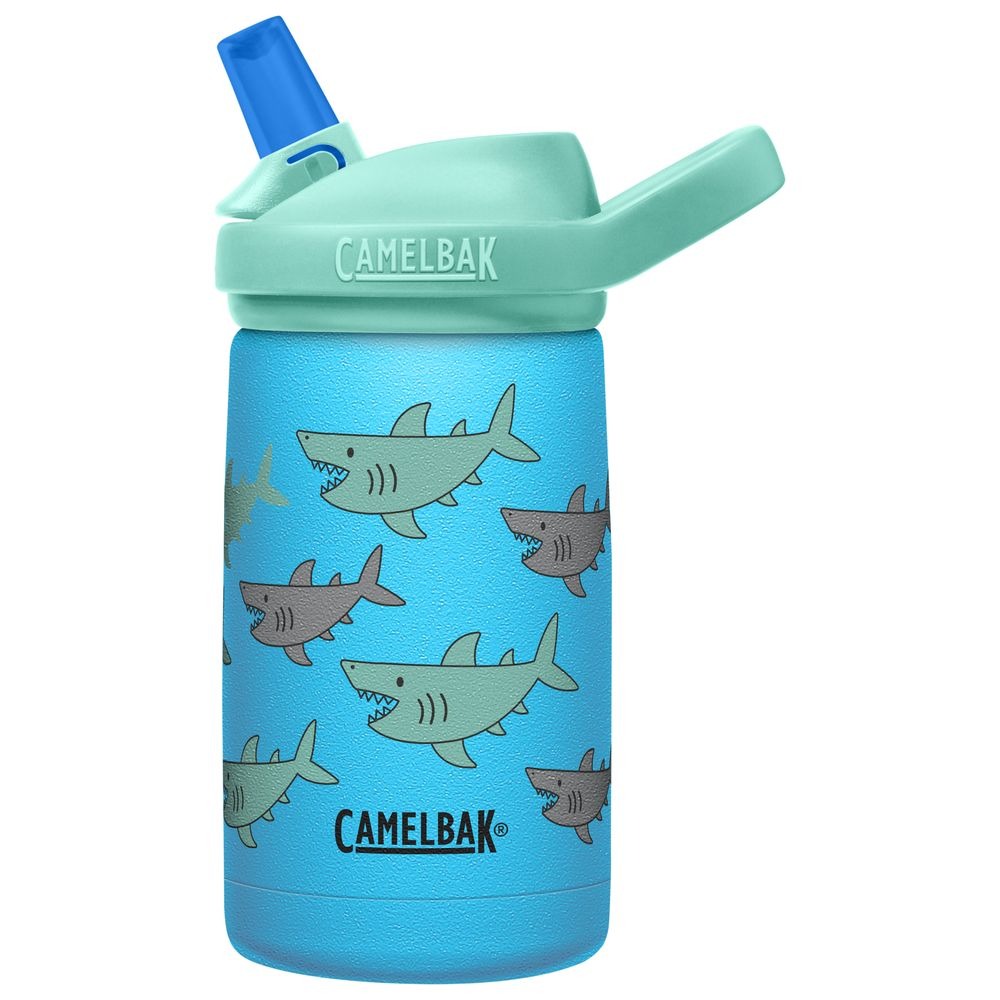 CamelBak Eddy Rainbow Print Kids Water Bottle Teal 12 oz