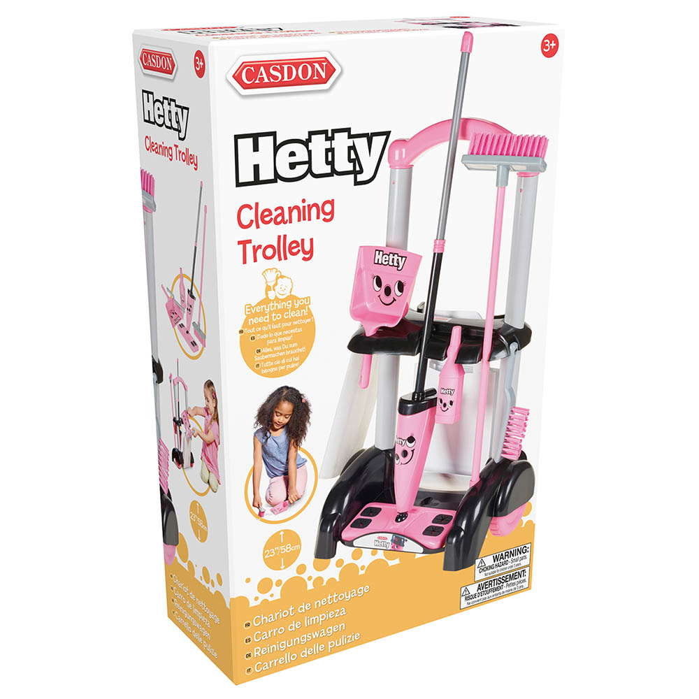 Casdon Hetty Cleaning Trolley Pink