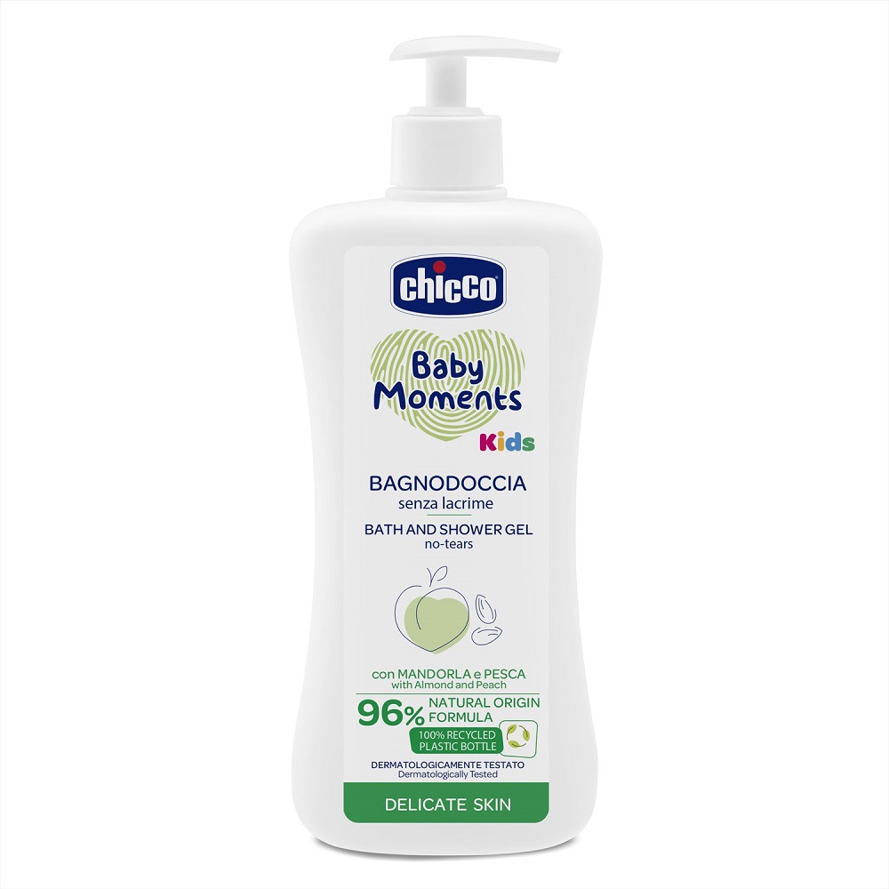 Chicco Baby Moments Bath and Shower Gel No-Tears for Kids Delicate Skin 0m+ 500ml