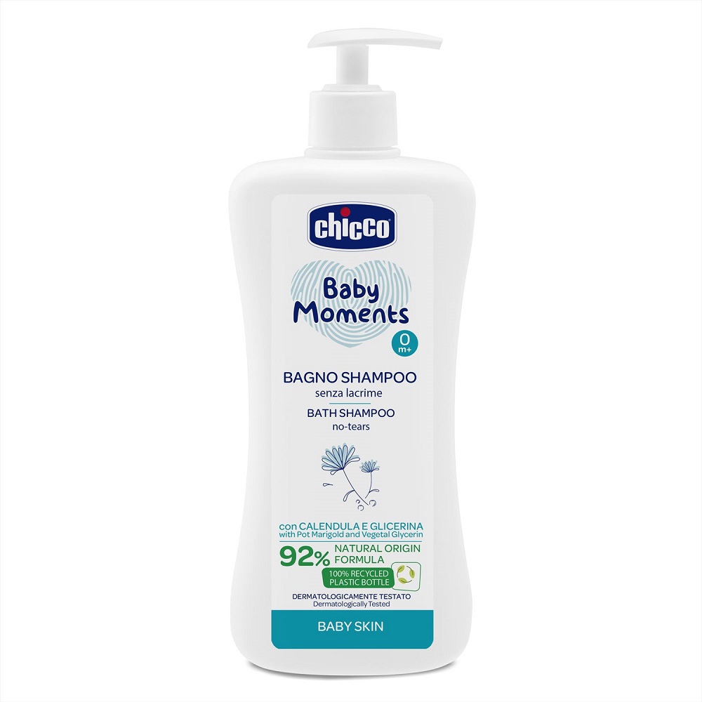 Chicco Baby Moments Bath Shampoo No-Tears for Baby Skin 0m+ 500ml