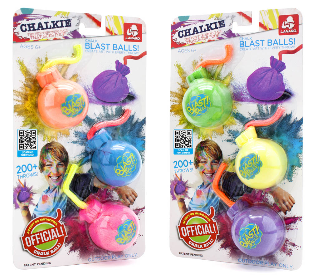 Chalkie - Blast Balls! 3pcs Set (Orange, Blue & Pink)