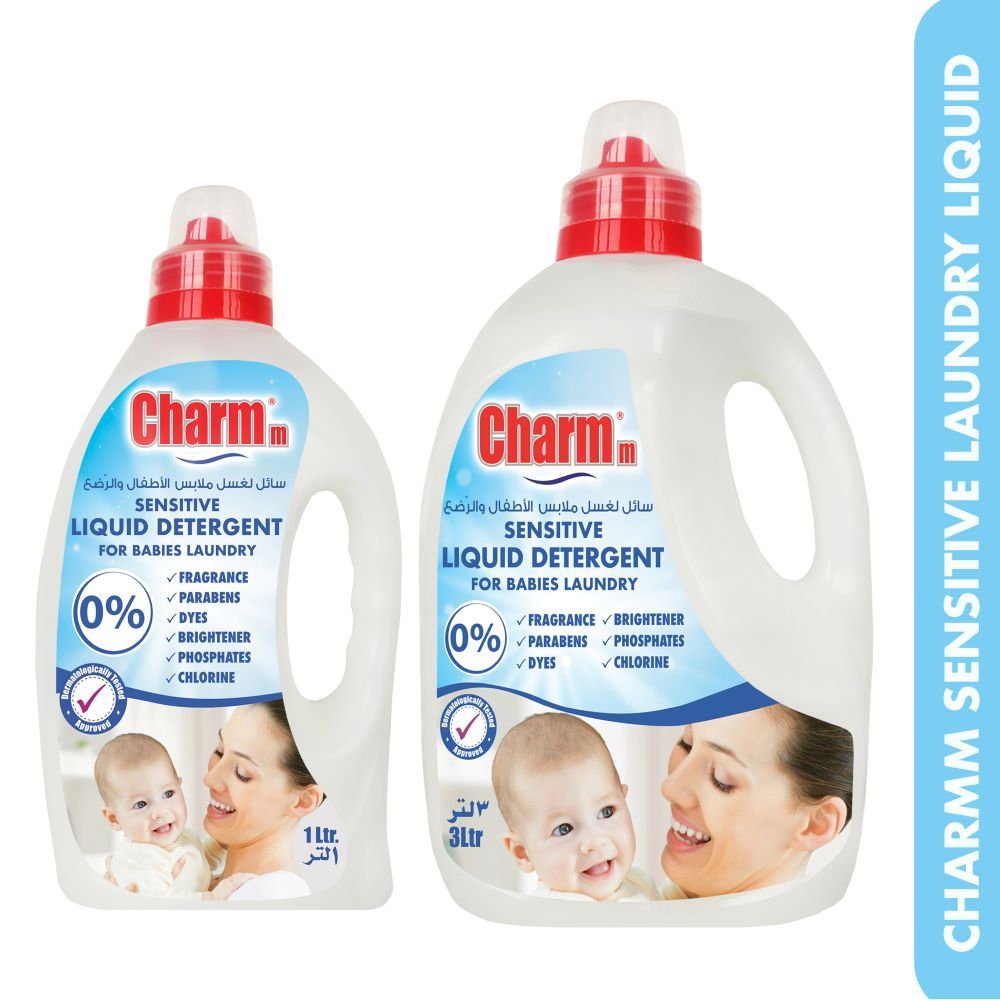 Charmm - Sensitive Laundry Liquid for Babies Laundry 3L Plus 1L 