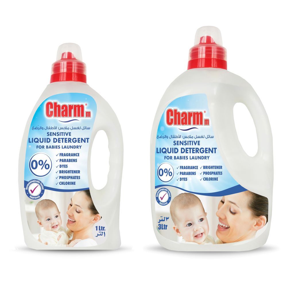 Charmm - Sensitive Laundry Liquid for Babies Laundry 3L Plus 1L 
