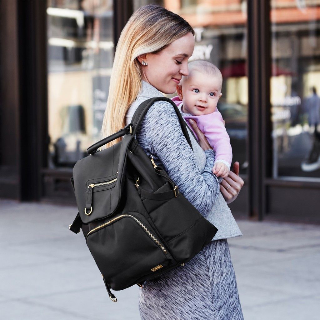 Skip Hop Black Chelsea Diaper Backpack