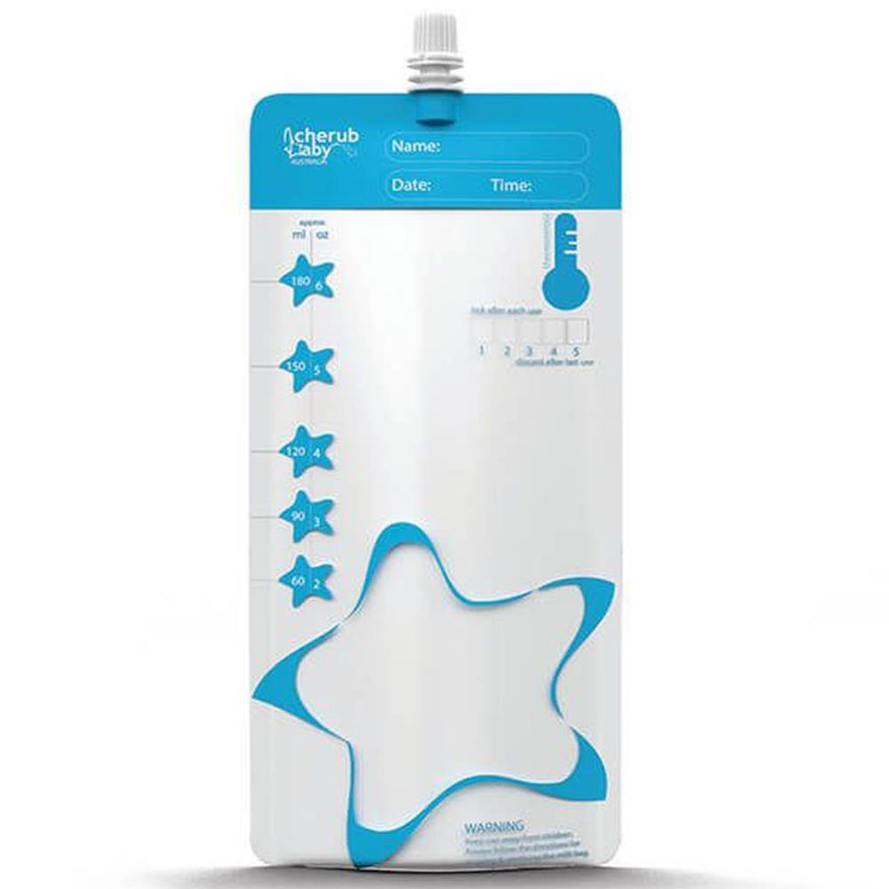 Cherub Baby - Reusable Thermosensor Breast Milk Bags - Pack of 10