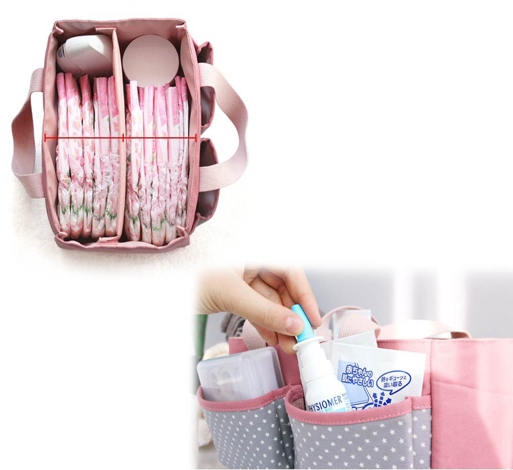 Cherubs - Baby Diaper Caddy Organizer - Pink