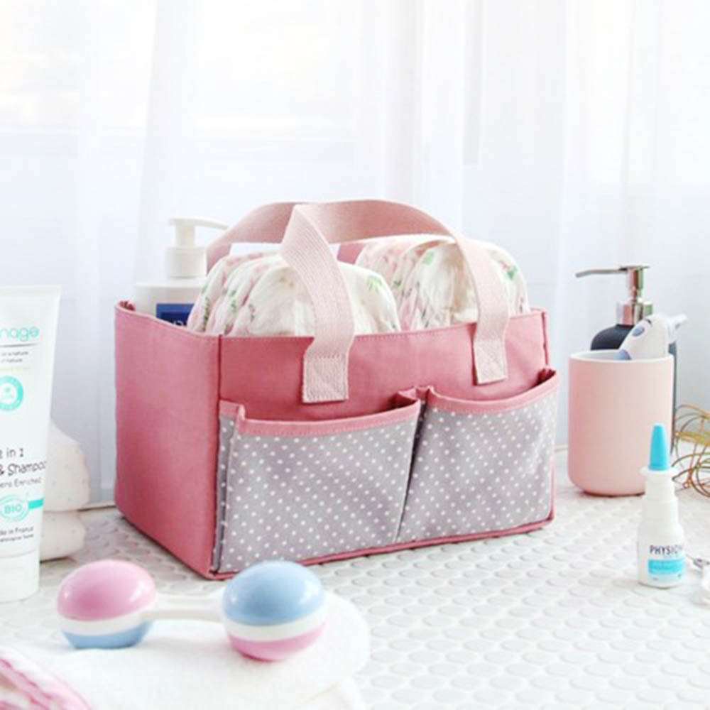 Cherubs - Baby Diaper Caddy Organizer - Pink
