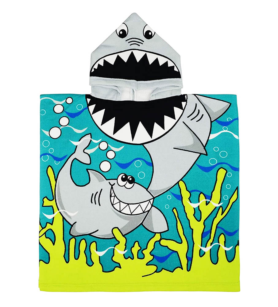 Cherubs - Kids Hooded Towel - Shark