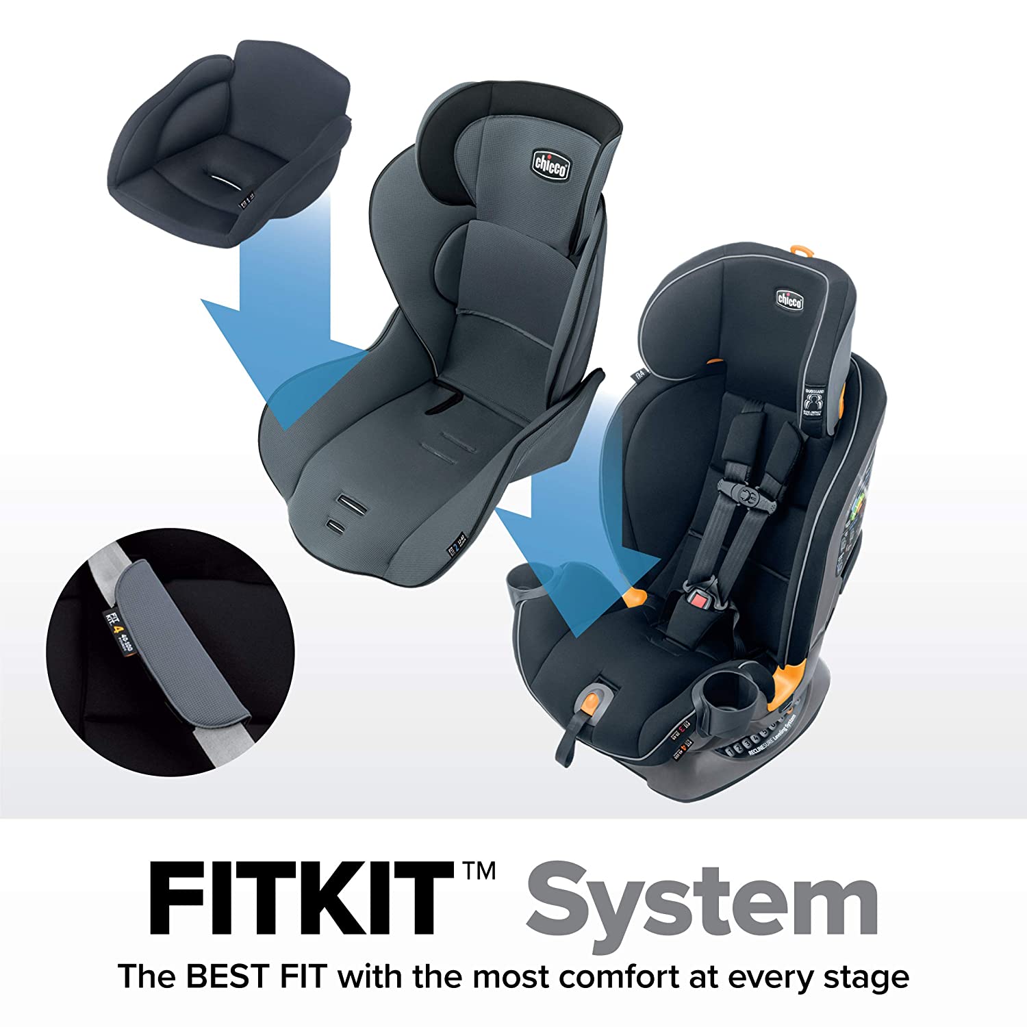 Chicco - Fit4 4-in-1 Convertible Car Seat with IsoFix System - Onyx