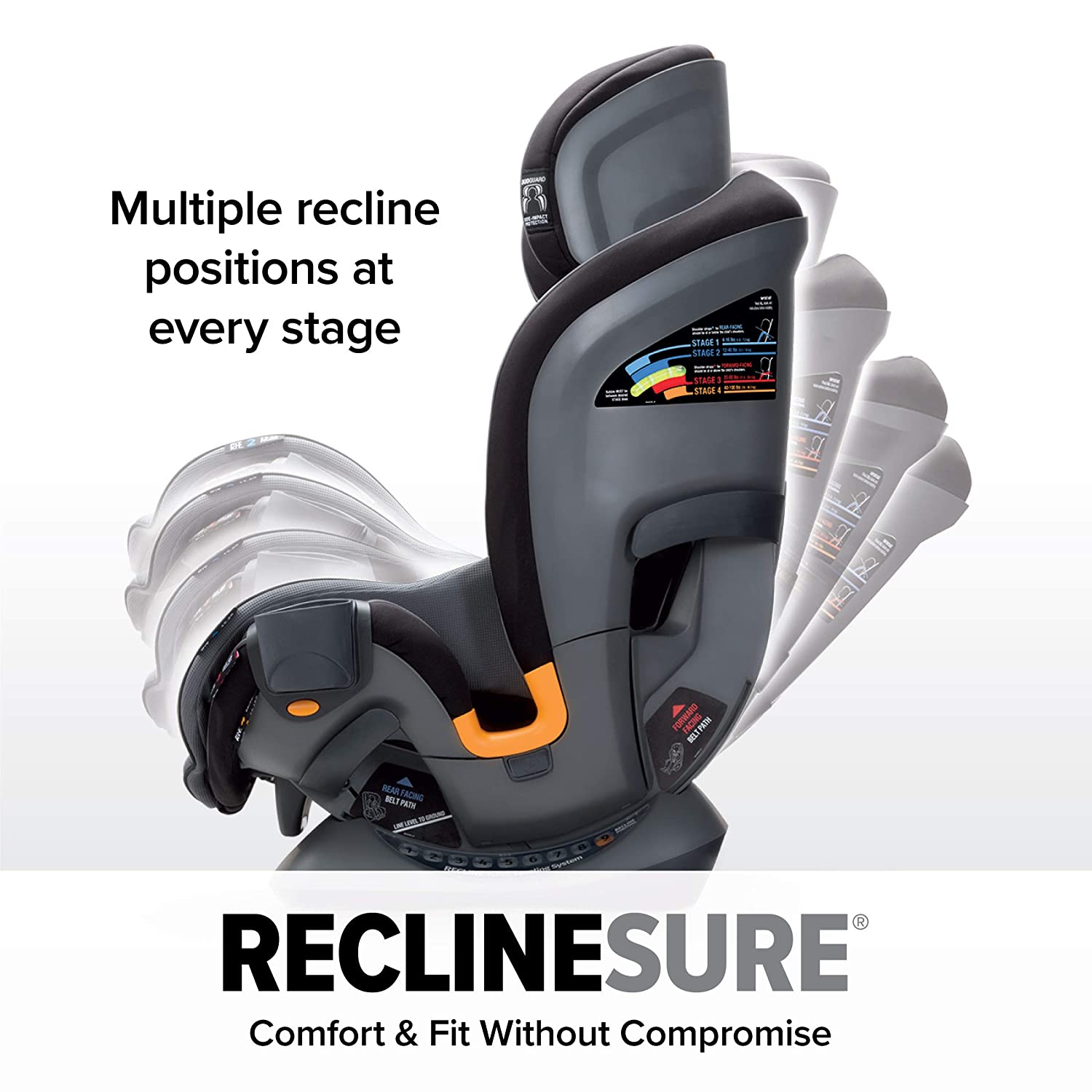 Chicco - Fit4 4-in-1 Convertible Car Seat with IsoFix System - Onyx