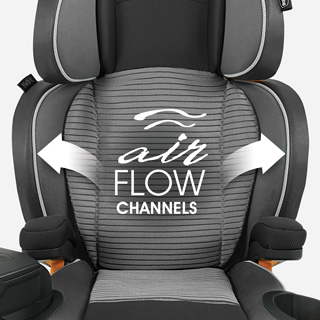 Chicco KidFit Zip Air Plus 2-in-1 Belt-Positioning Kids Booster Car Seat 3y -12y, Quantum
