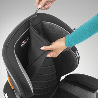 Chicco KidFit Zip Air Plus 2-in-1 Belt-Positioning Kids Booster Car Seat 3y -12y, Quantum