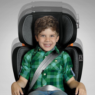 Chicco KidFit Zip Air Plus 2-in-1 Belt-Positioning Kids Booster Car Seat 3y -12y, Quantum