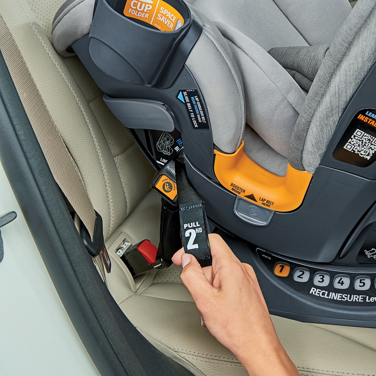 Chicco OneFit ClearTex All-in-One Car Seat, Slate