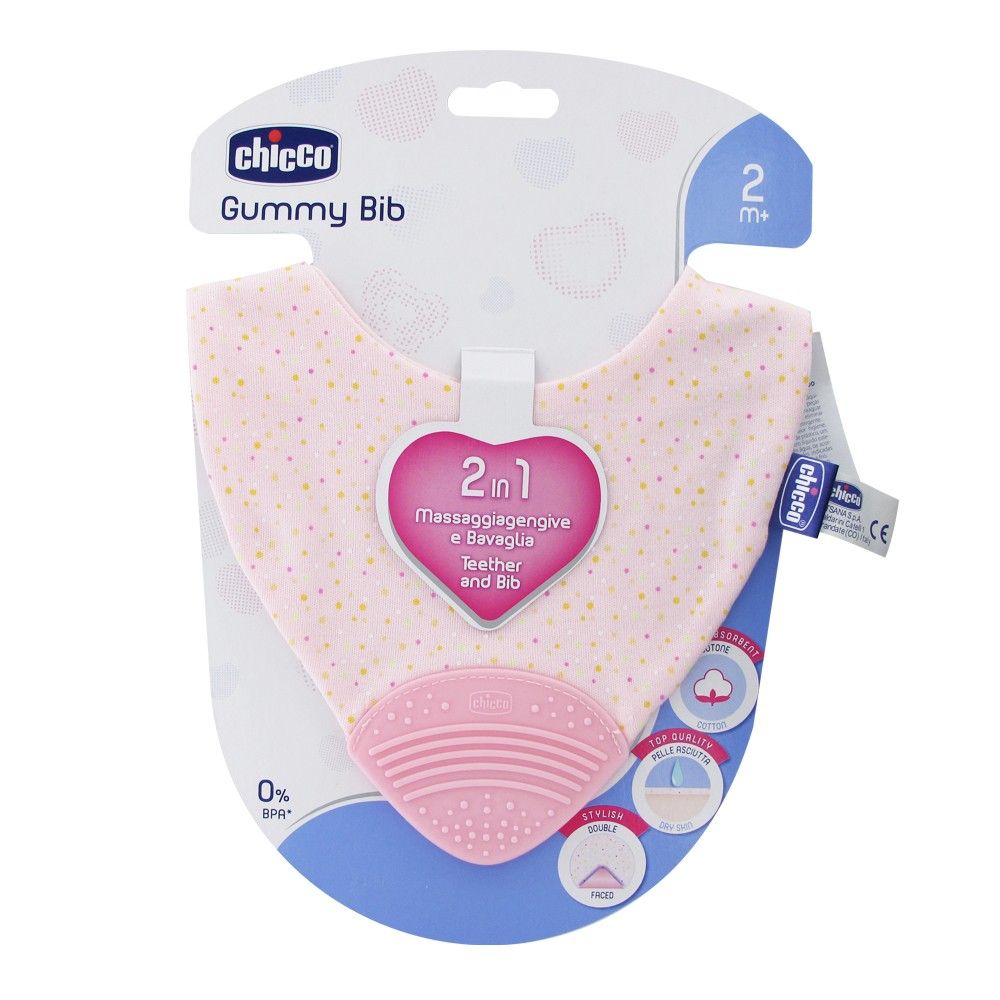 Chicco Gummy Bib Teether For Girls