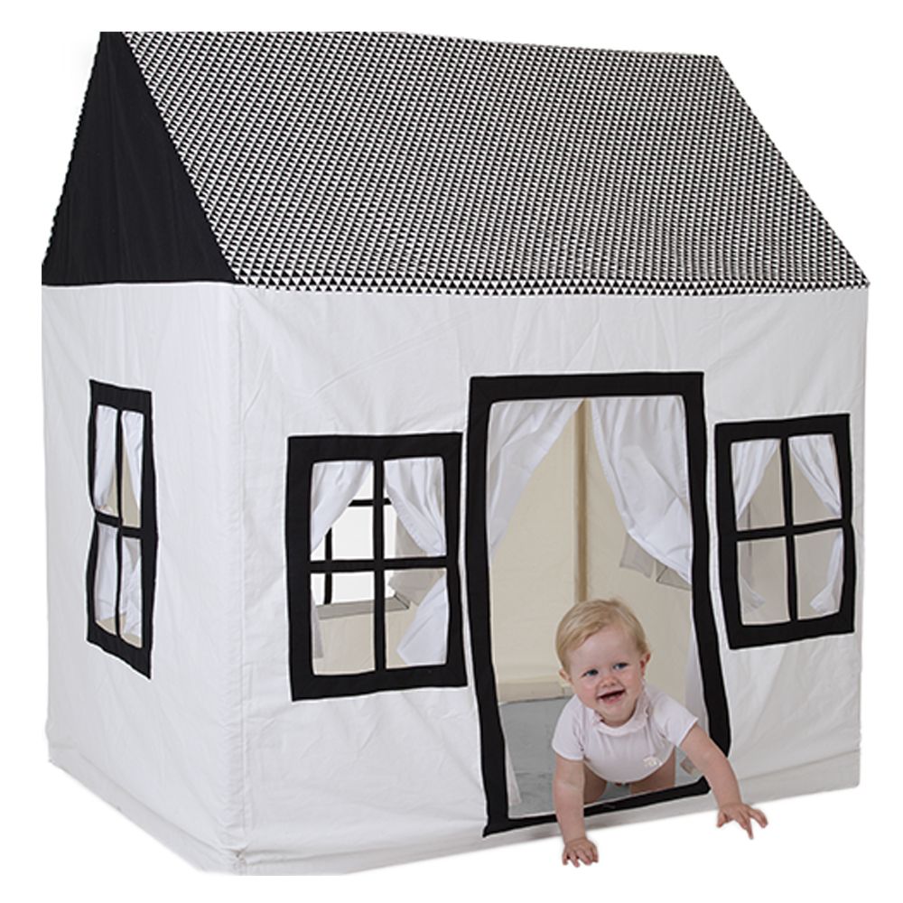 Childhome Black & White Cotton Big House Playhouse