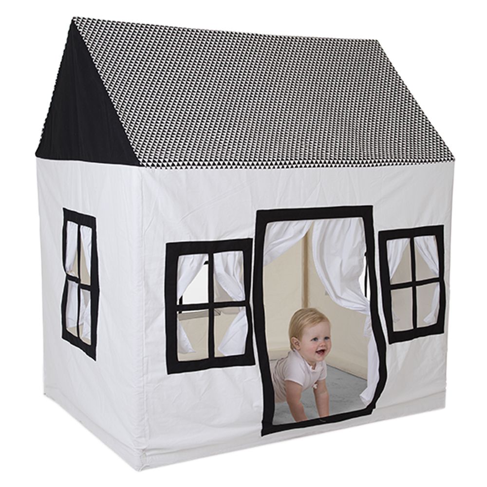 Childhome Black & White Cotton Big House Playhouse