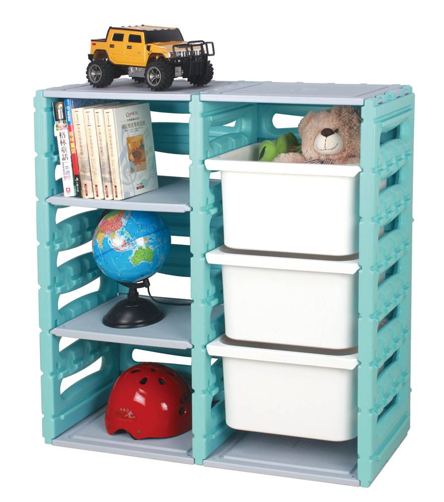 Ching Ching 2 Cabinet W/ 3 Drawer & 2 Plate-Navy Blue/Yellow