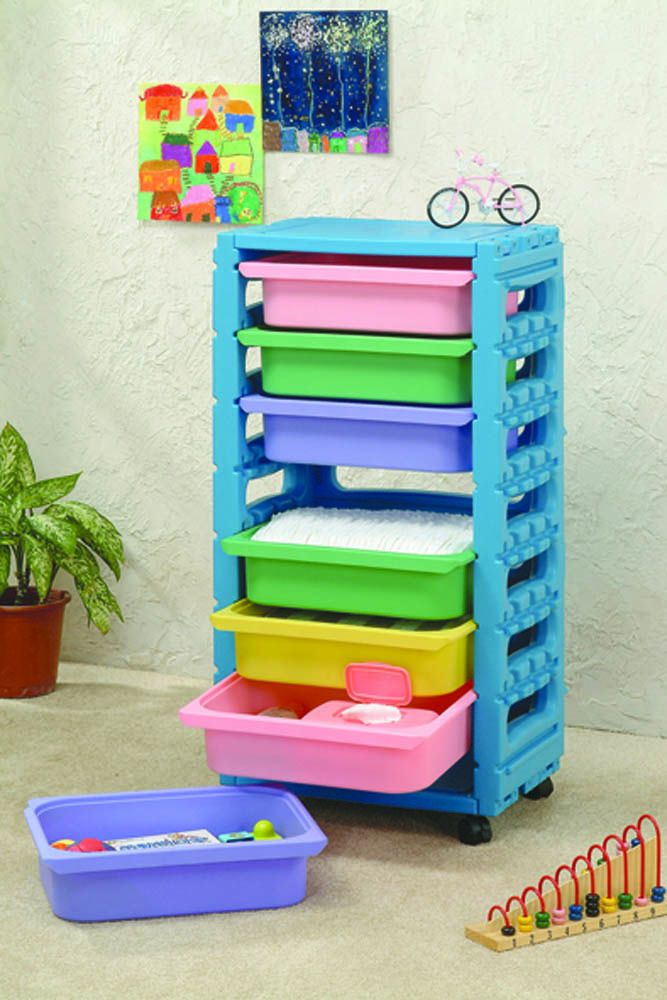 Ching Ching - 7 Drawers Cabinet With Castor - Navy Blue