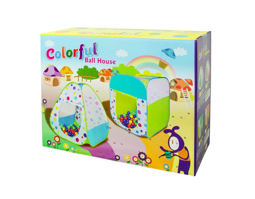 Ching Ching - Colorful Ball House- 85X85X100Cm W/100Pcs Balls (Dia: 6Cm Ball)