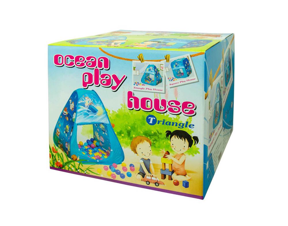 Ching Ching - Ocean Square Play House/Square + 100Pcs Balls (Dia: 7Cm Ball)