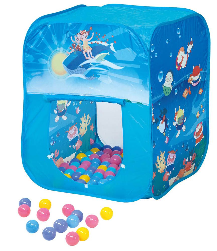 Ching Ching - Ocean Square Play House/Square + 100Pcs Balls (Dia: 7Cm Ball)