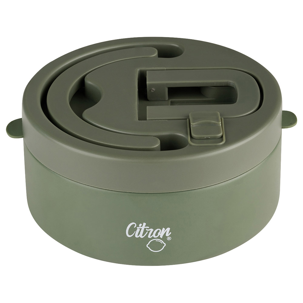 Citron - SS Food Jar 400ml With Compartments - Green