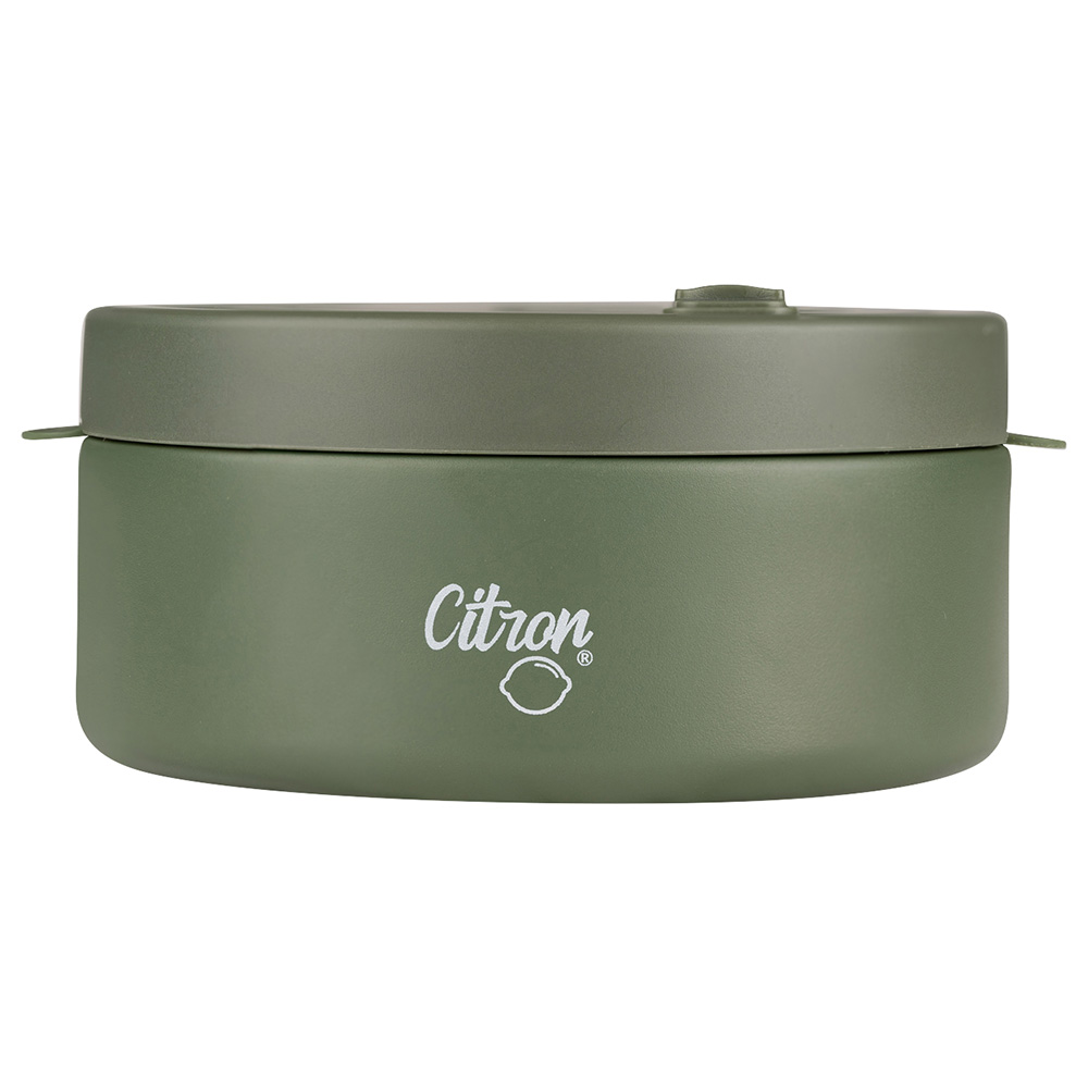 Citron - SS Food Jar 400ml With Compartments - Green