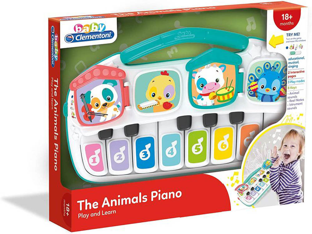 Clementoni - Baby Animal Piano Battery Operated