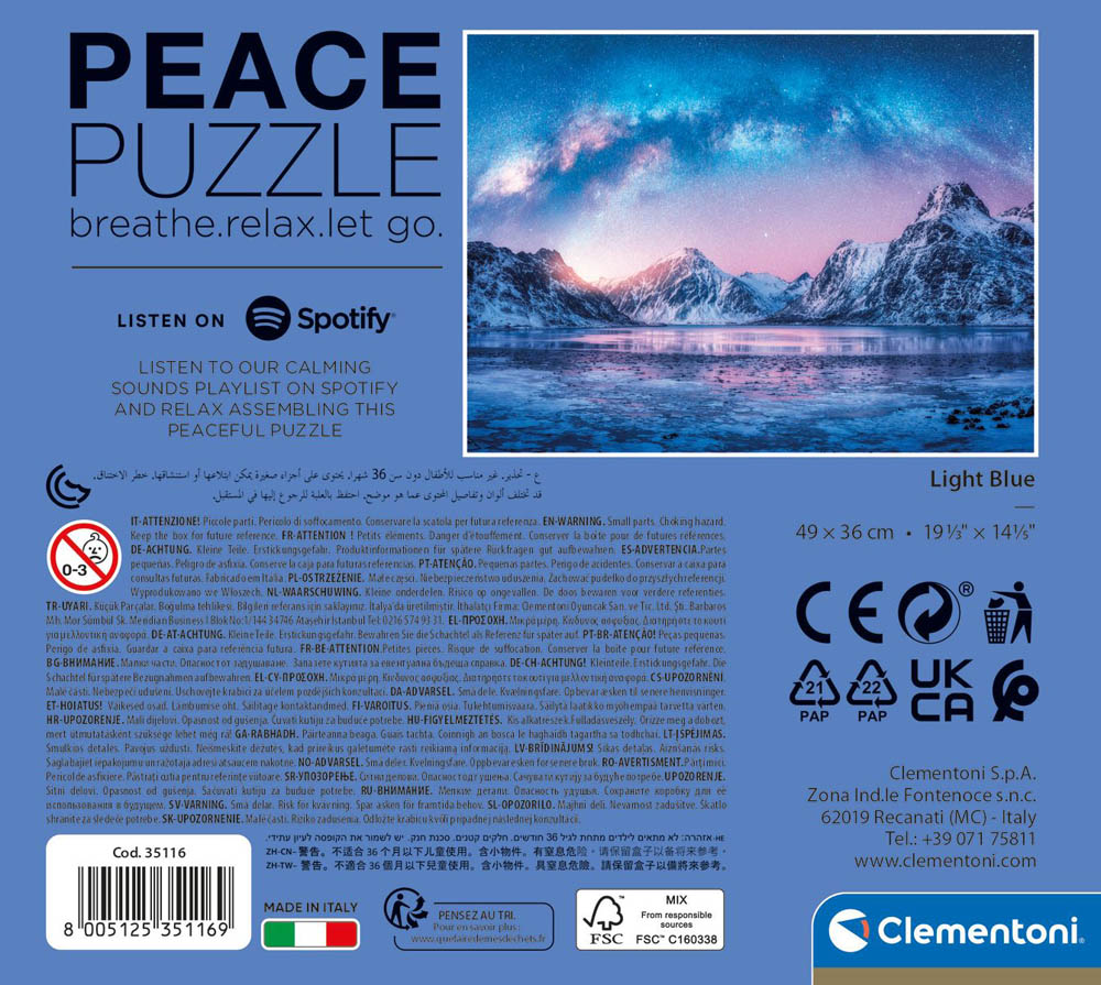 Clementoni - Puzzle Hqc Peace Puzzle 500 Pieces