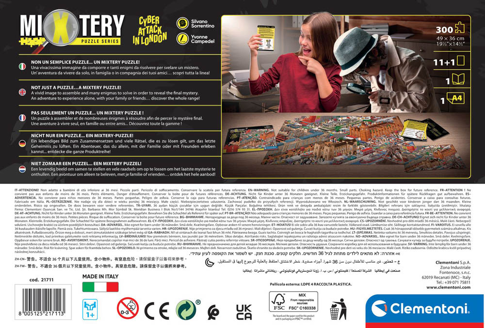Clementoni - Puzzle Mixtery Hacking Attack 300 Pieces
