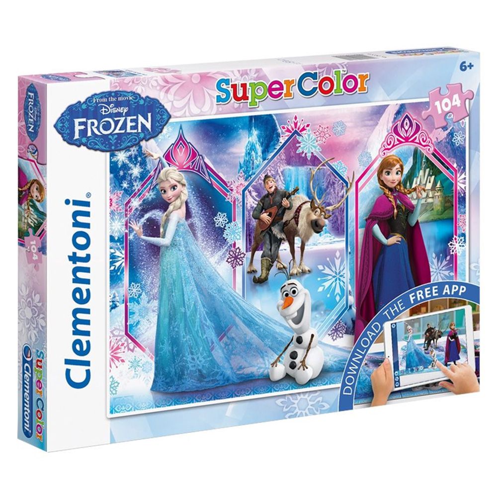 Clementoni Frozen Jigsaw Puzzle 2 - 104pcs + Download Free App