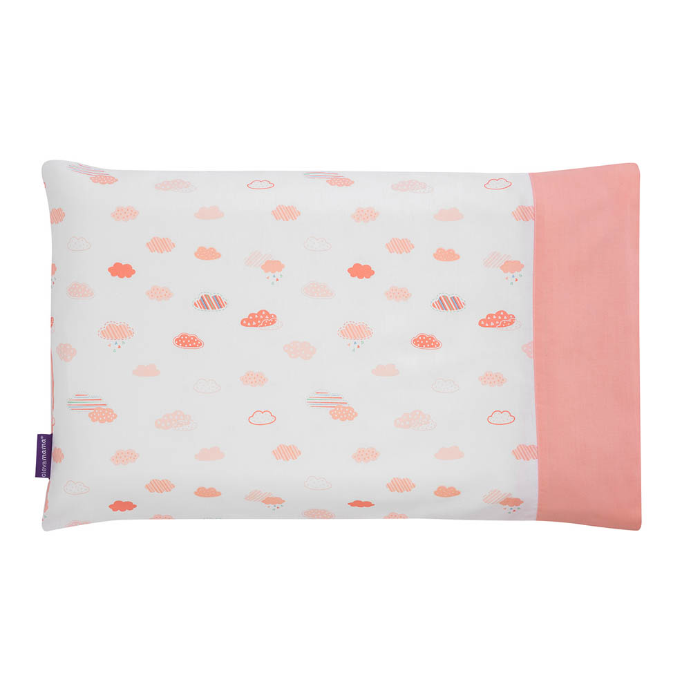Clevamama ClevaFoam Baby Pillow Case Coral Babystore.ae