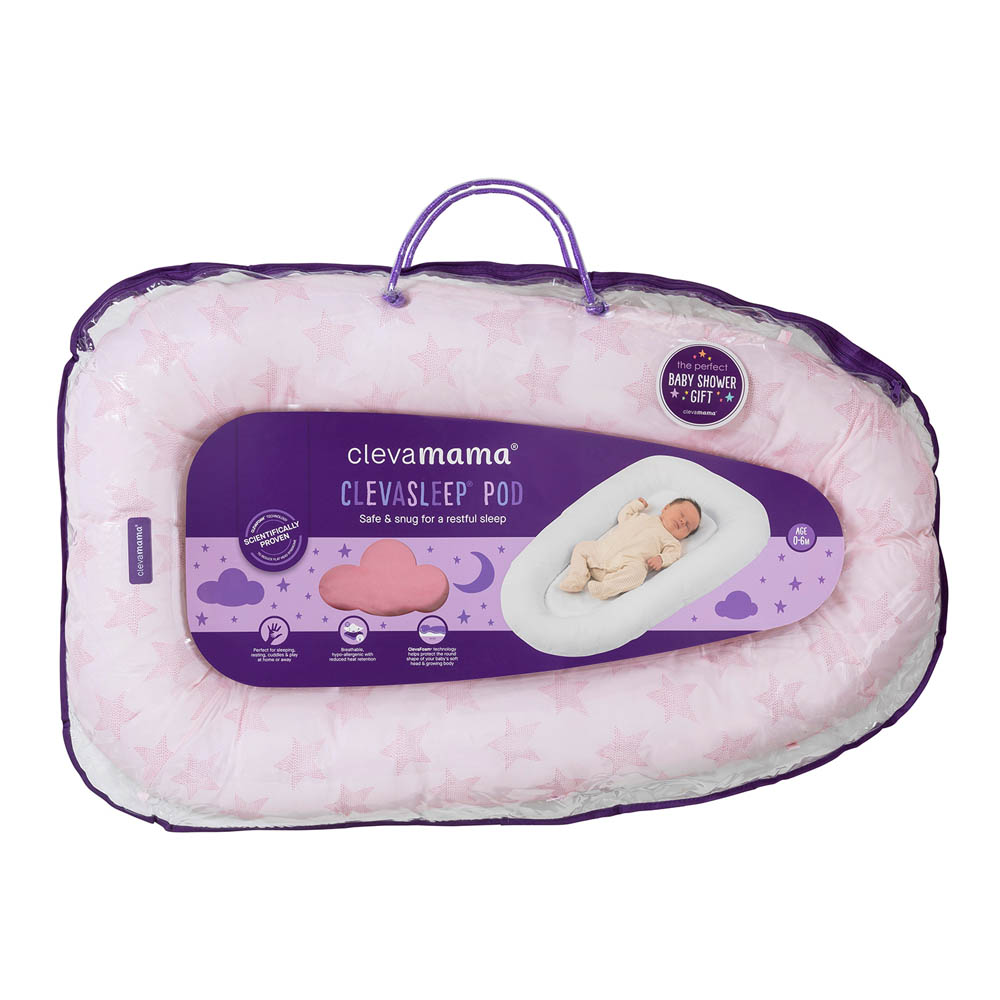 Clevamama - ClevaFoam Baby Pod - Pink (0-6m)
