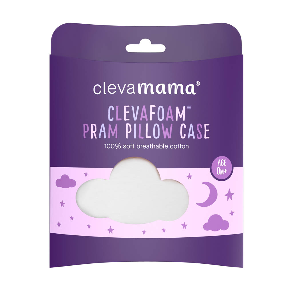 Clevamama - ClevaFoam Pram Pillow Case - White