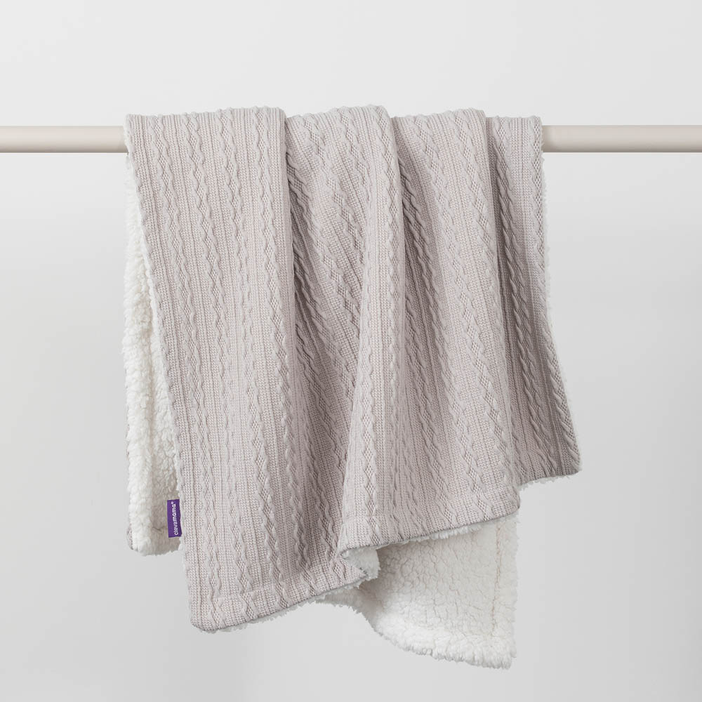 Clevamama - Luxe Sherpa Baby Blanket 75x100cm - Grey