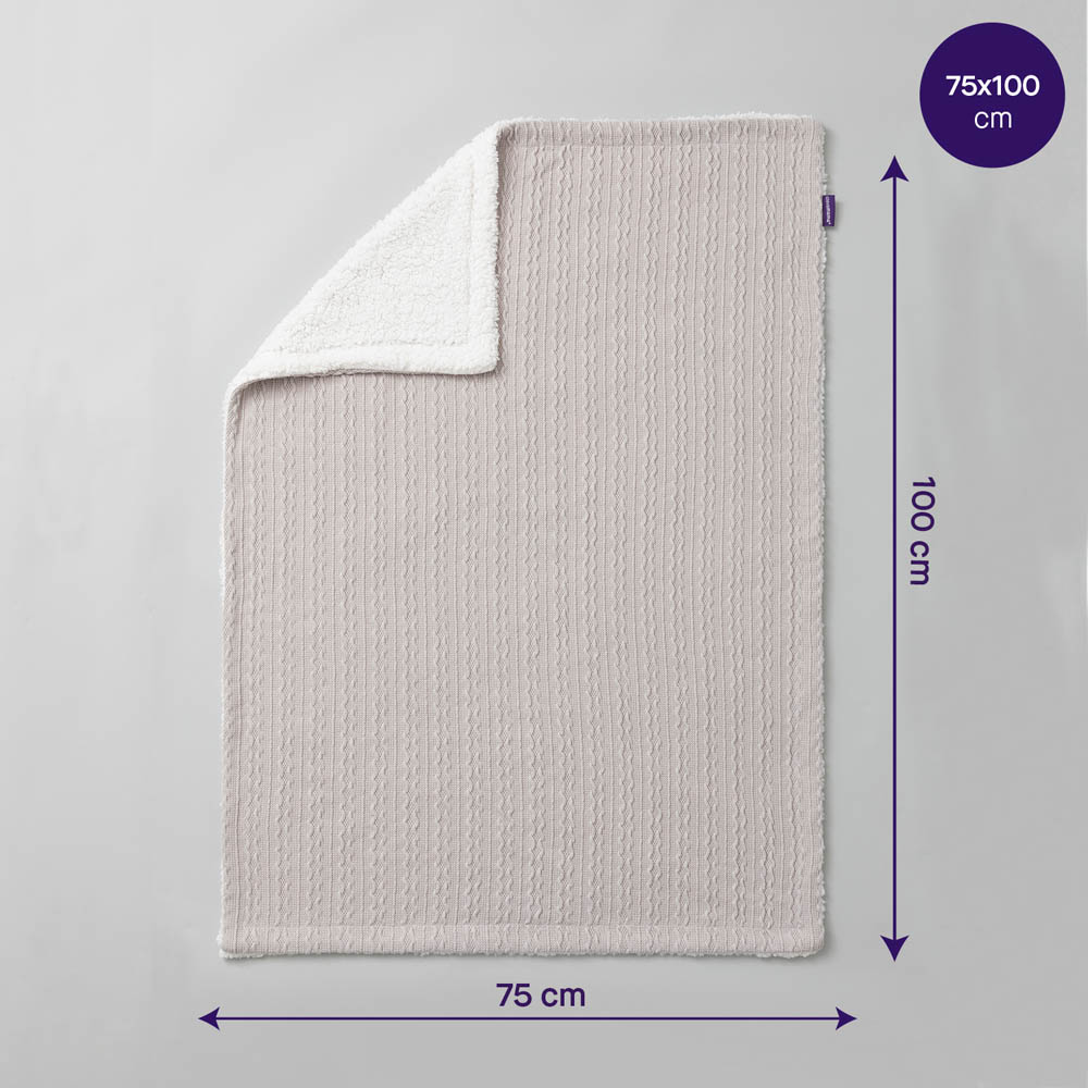 Clevamama - Luxe Sherpa Baby Blanket 75x100cm - Grey