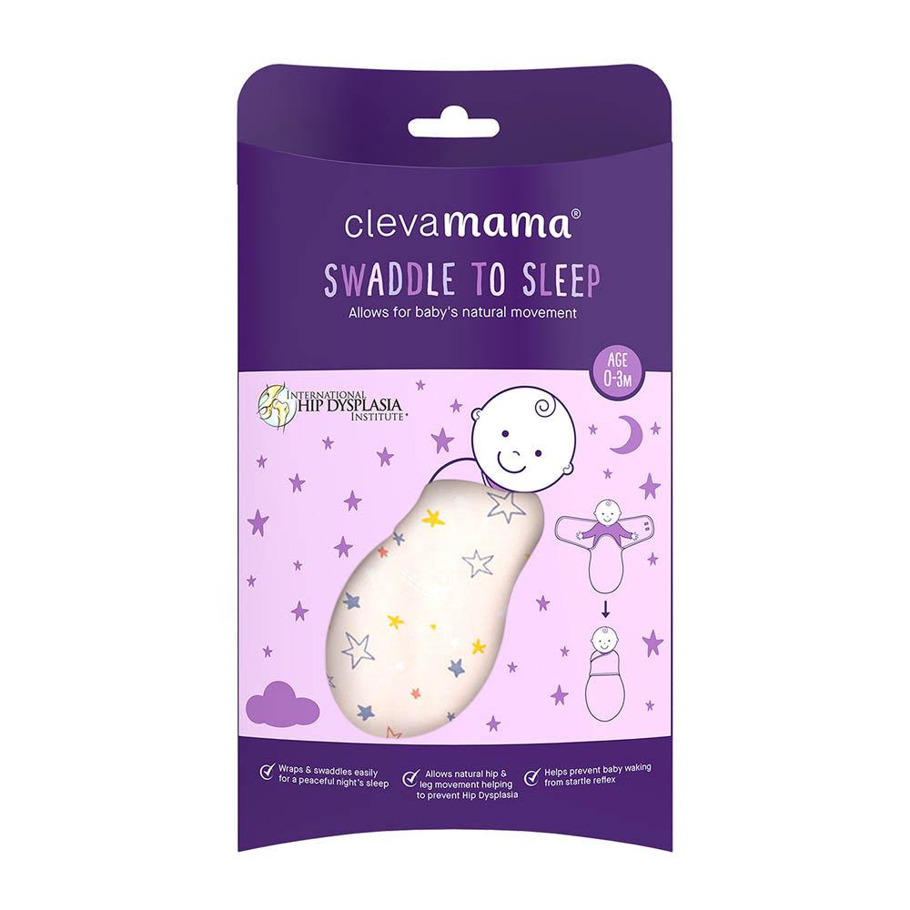 Clevamama - Swaddle to Sleep - Pink (0-3m)