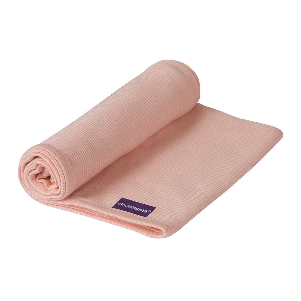 Clevamama - Waffle Weave Cotton Blanket Crib/Moses Basket 70 x 90 cm - Coral