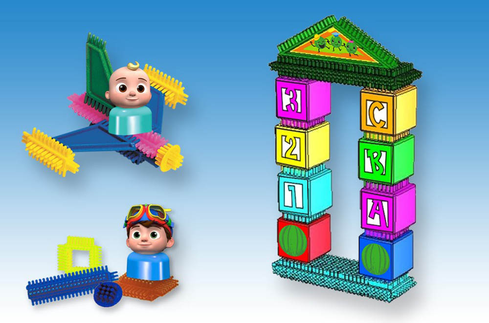 Cocomelon - Academy Kit Building Blocks, Steam Toys
